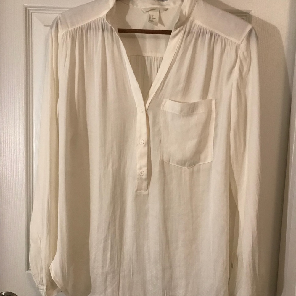 Stand up Collar Pocket Blouse